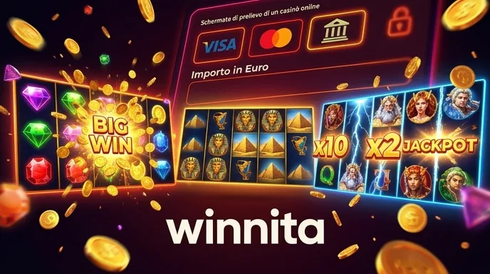 Schermata di prelievo di un casinò online con elenco dei metodi di pagamento e importo in euro